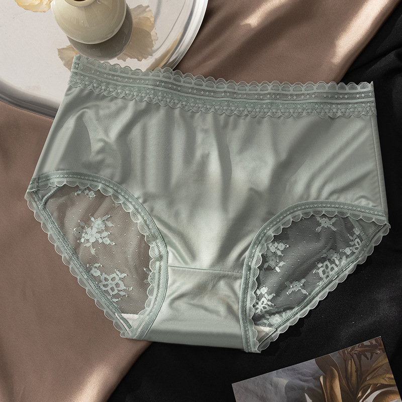 Encaje entrepierna de algodón puro transpirable y sin costuras sexy encaje caliente chica puro deseo triángulo pantalones cortos cabeza nueva refrescante