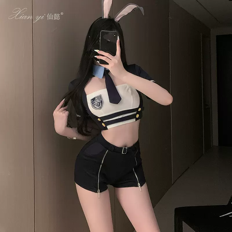 仙懿万圣节服饰性感兔子警官cos服夜场酒吧吸睛辣妹舞台演出服681