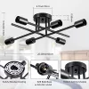 E type 6 head chandelier ceiling lamp black