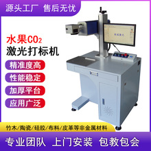 水果loge商标激光雕刻机筷子木头激光刻字机椰子榴莲co2打标机