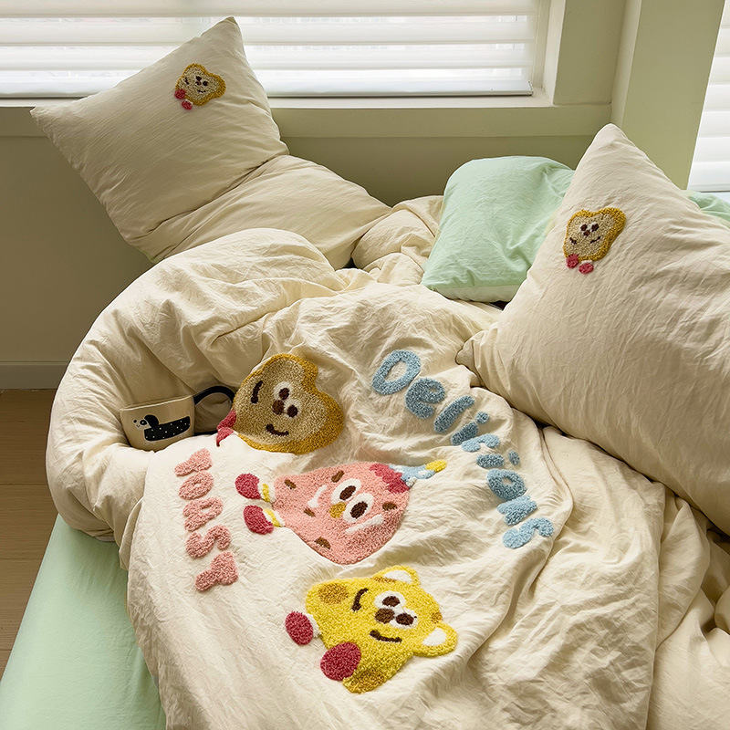 Soft Nordic Style Bedding Duvet Cover Set Breathable Hypoallergen_voghion.com