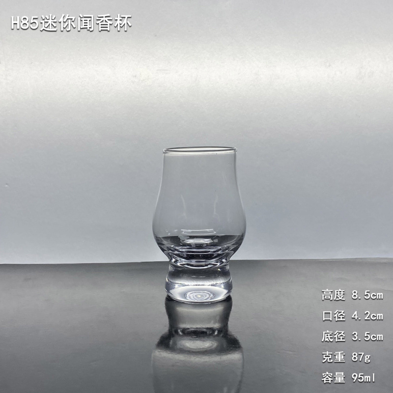 Crystal whisky tasting taza de olor de vidrio hecho a mano taza de whisky profesional puede imprimir LOGO