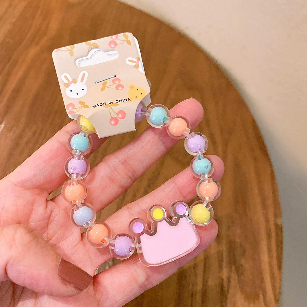 Cute cartoon children's beaded bracelet, accessory
