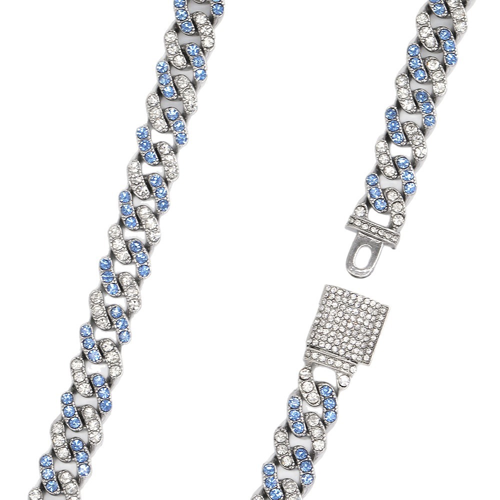 Collar de Europa y América hip hop 11mm caja hebilla Miami industria pesada frío estilo cubano cadena collar hip hop collar de los hombres