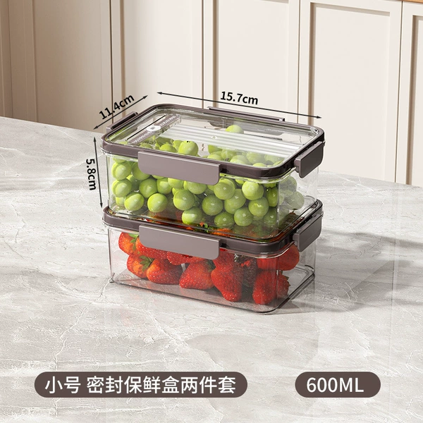 【2 packs】600ml (food grade material/heating and freezing/sealing and freshly kept)
