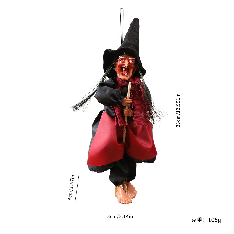 新しいハロウィン魔女吊り下げ装飾品お化け屋敷天井吊り下げ魔女付きハロウィン装飾シーンアレンジメント|undefined