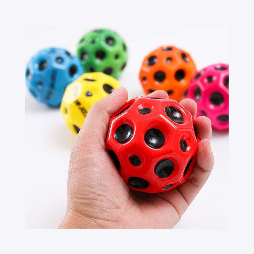 Bolas de alta elasticidad luna de piedra fluorescente de noche cinturón de lámpara cuerda de retroceso muñeca juguetes para niños bolas de acero ejercicio de reacción image 13