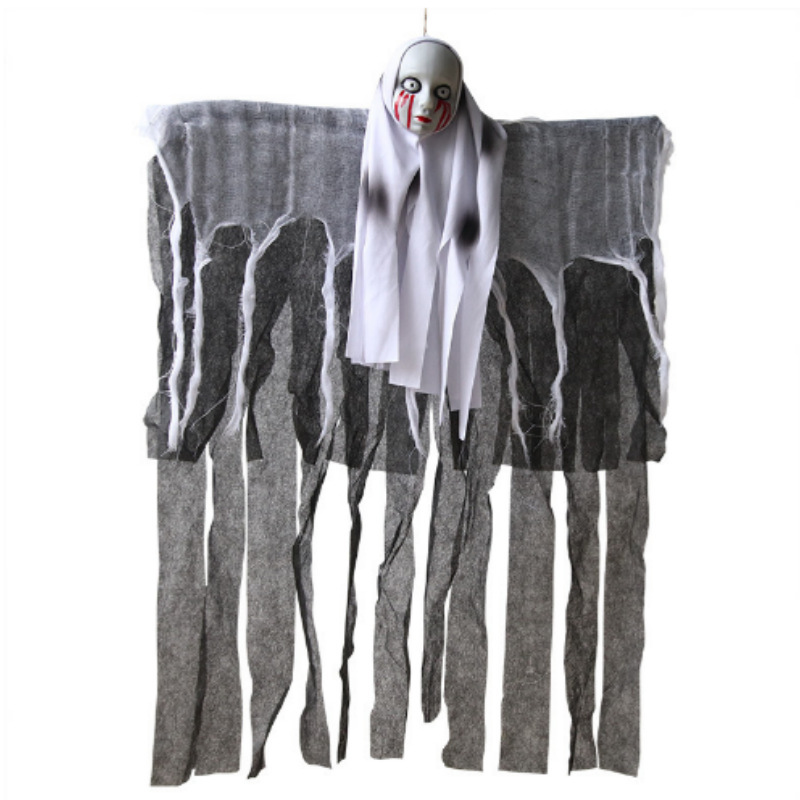 Decoración de Halloween colgando fantasma pulsera fantasma patio colgante horrores cráneo monjas fantasmas cortina de puerta fantasma atmósfera decoración props