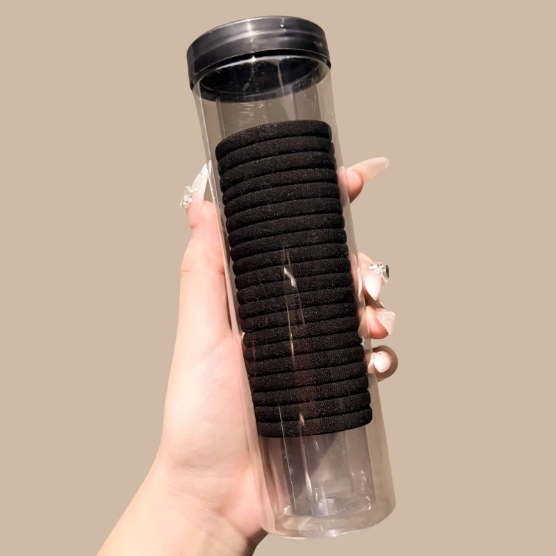 Simple, alta elasticidad, banda de goma duradera, anillo de cabello, cuerda de cabello baja, cuerda de cabello no lesionada, cubierta de cuero, tocado para mujeres