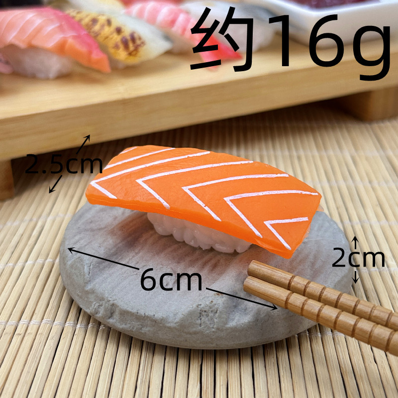 Simulación sushi modelo de juguete para niños japonés comida grande adornos tiro Decoración Accesorios salmón cocina rebanada