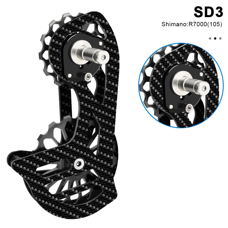 Road car carbon fiber large guide wheel 5800 6000 7000 8000 9000 chicken leg rear dial guide wheel wholesale