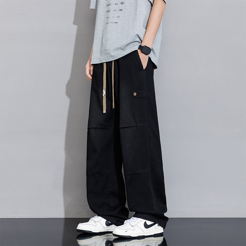 2025 Spring/Summer American Style Pleated Jeans for Men with a Vintage Washed Design, Plus Size Men's Clothing from Xintang, the Denim Capital