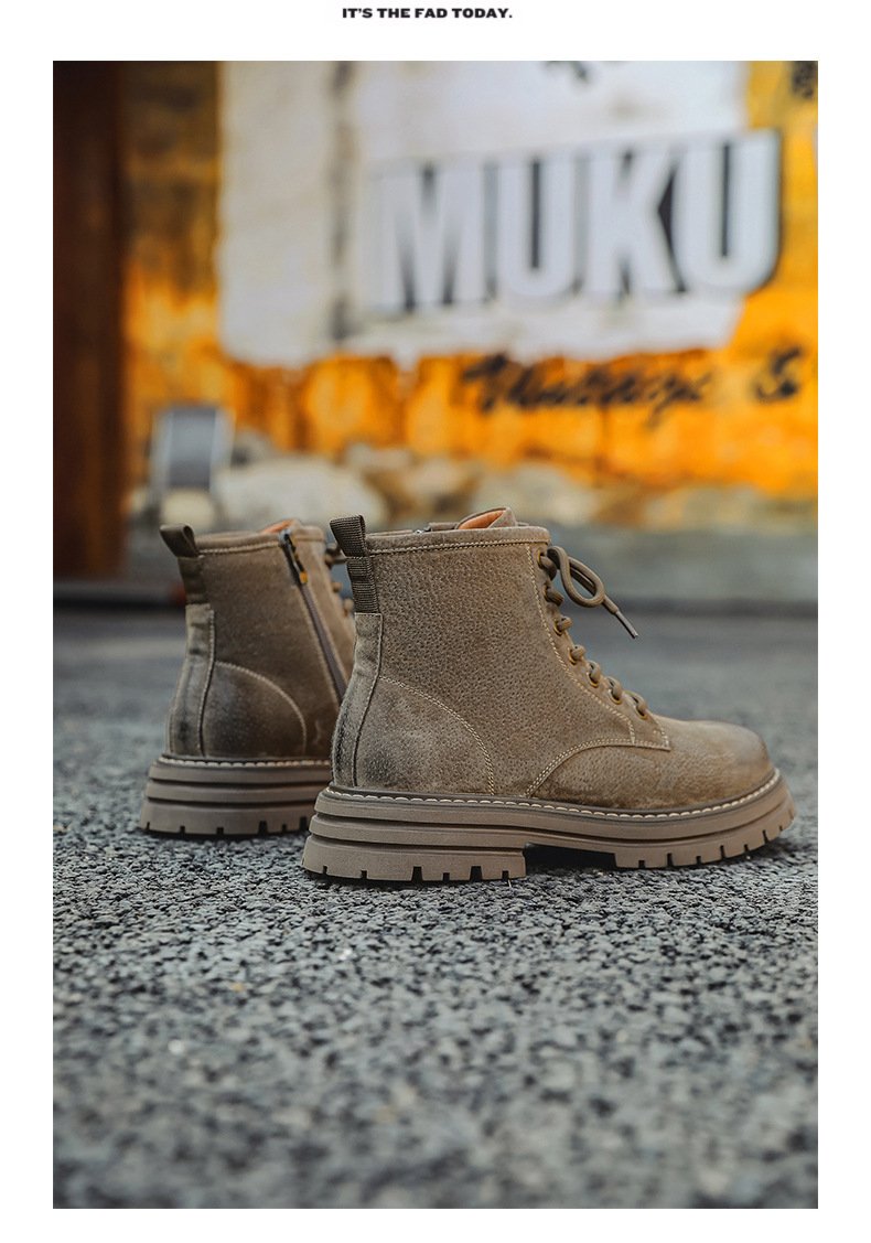 Martin Herren Desert Boots Gelb Englisches Design Arbeitsstiefel_voghion.com