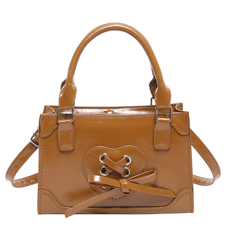 2024 invierno nuevo bolso de arco de gran capacidad en forma de corazón bolso de moda de mujer de gran capacidad bolso cuadrado