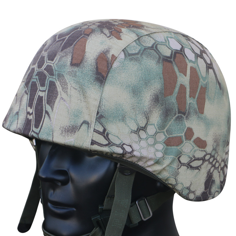 03 Kevlar casco nuevo camuflaje táctico cubierta de casco gancho elástico entrenamiento protector cubierta de casco de acero stock