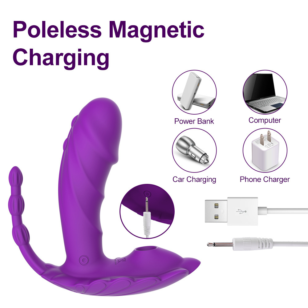 Fabricant et grossiste de sextoys féminins Mina, vibromasseur à succion sans fil portable avec télécommande et 8 fréquences_voghion.com