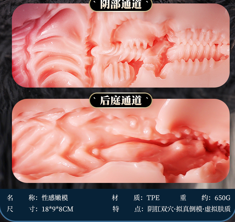 Jiuai Male Masturbator Half-Body Doll TPE Inverted Mold Manual Adult Toy — detail image 20