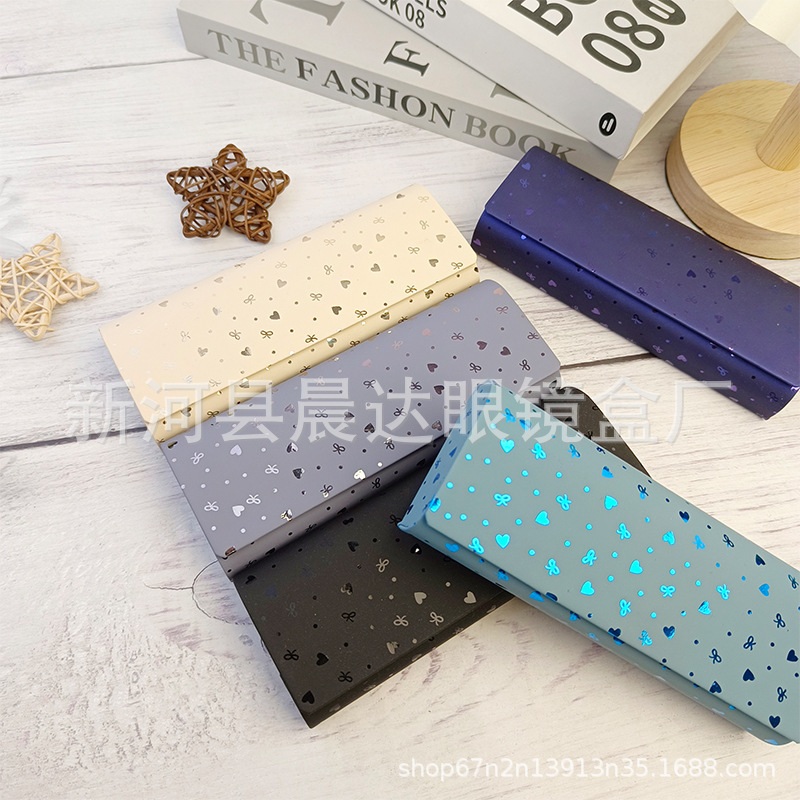 Factory wholesale glasses box custom male and female students portable cartoon cute compression glasses storage free printing