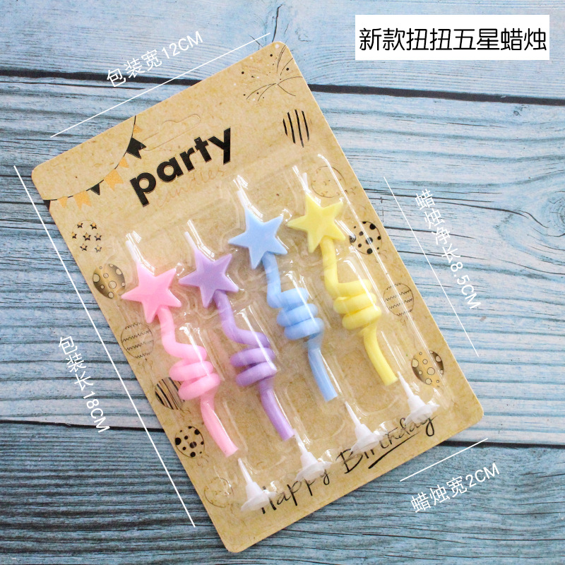 Vela de cumpleaños de dibujos animados al por mayor popular fiesta de flores oso dinosaurio donut cara sonriente vela de pastel para niños