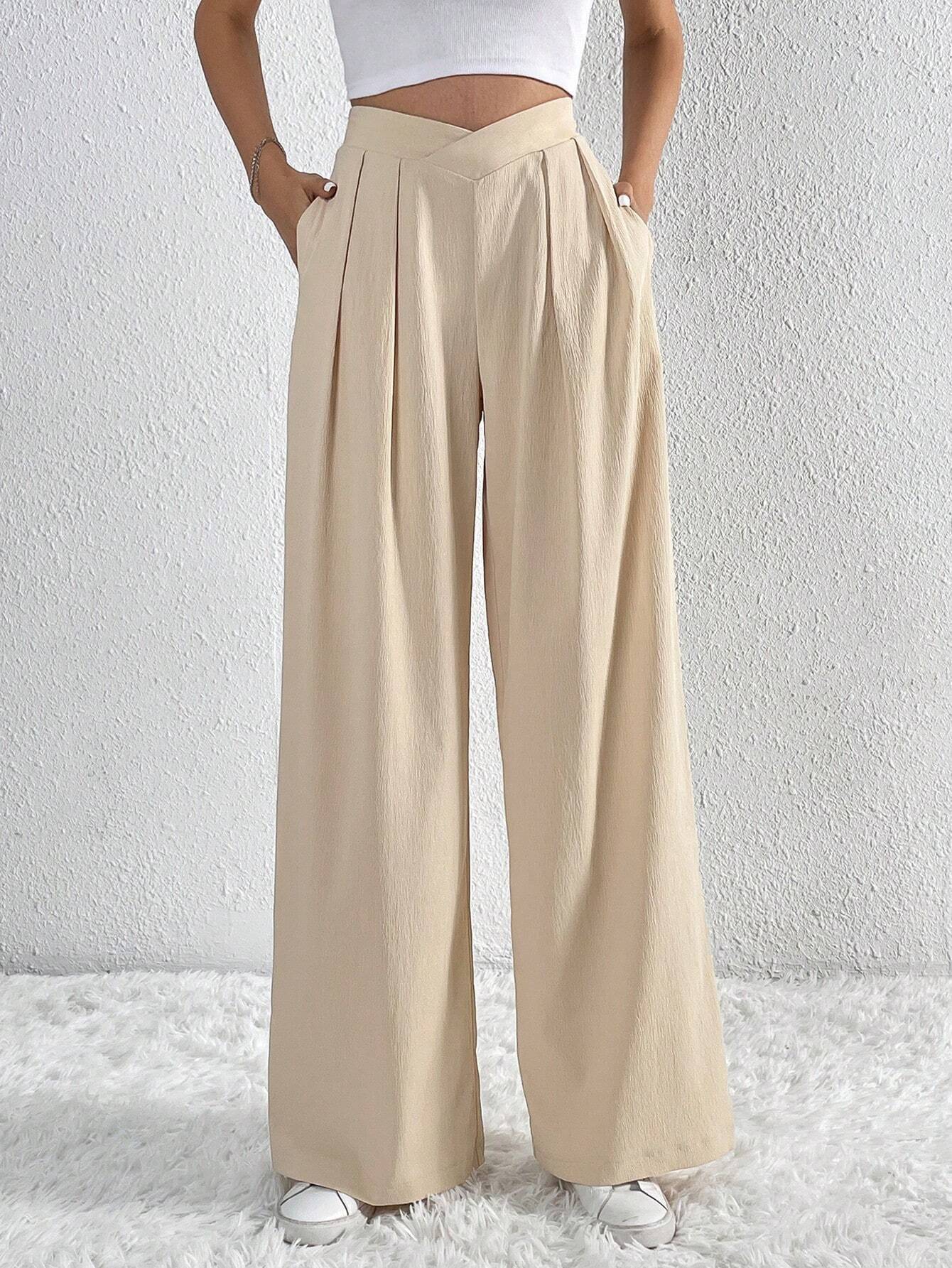 Women's Street Casual Solid Color Full Length Wide Leg Pants display picture 1