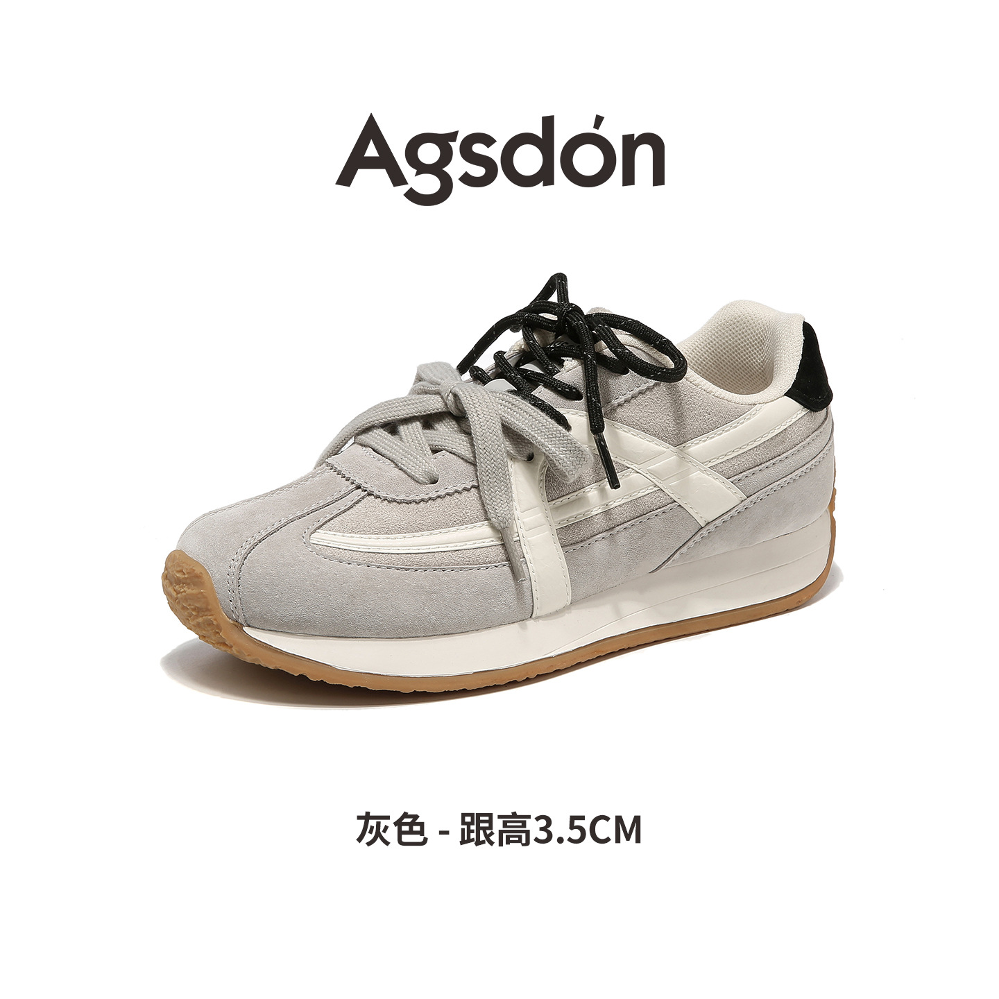 Augu Lion Dengde zapatos de entrenamiento para mujeres 2026 nuevos zapatos de ballet de primavera con suela gruesa zapatos deportivos casuales retro Gump zapatos blancos