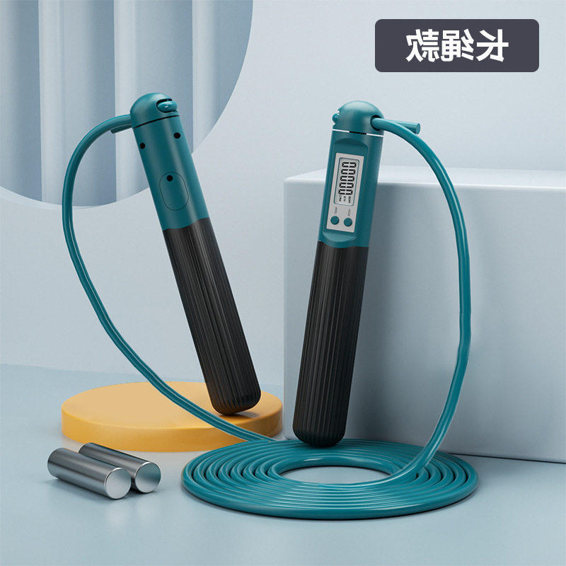 짙은 녹색 긴 로프 + 체중 부하