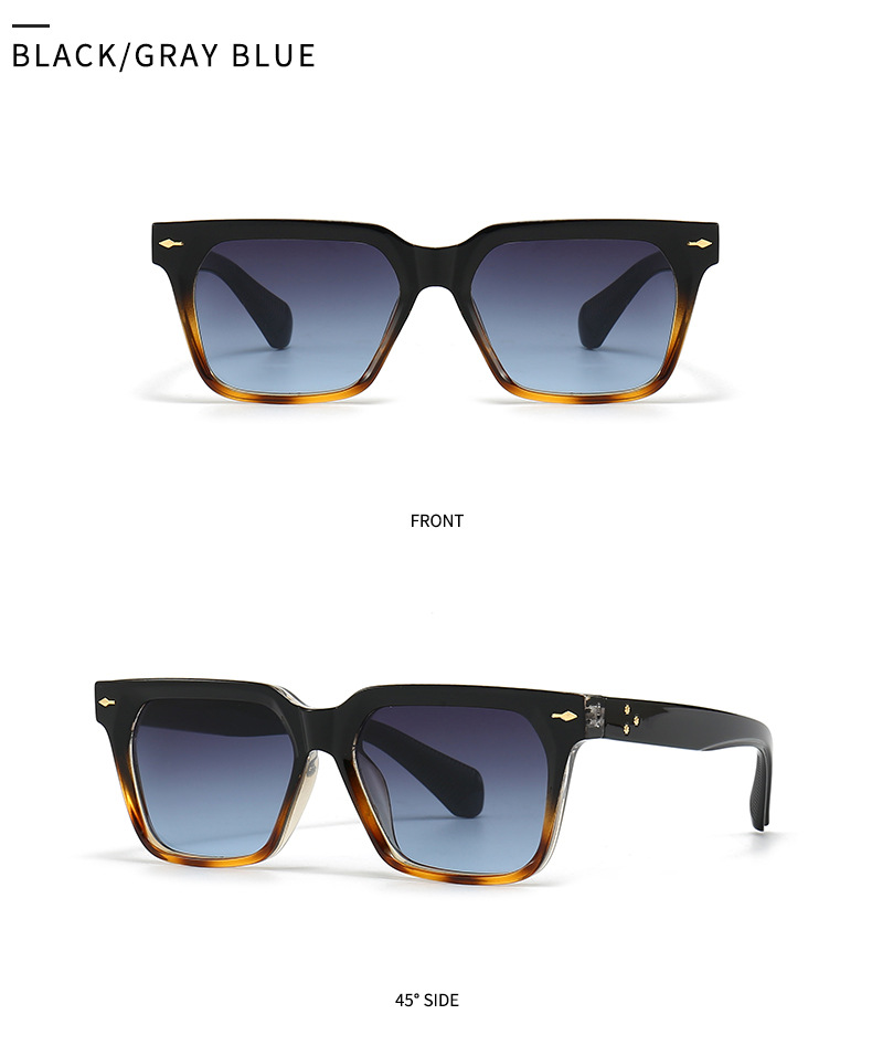 Nouvelles lunettes de soleil carrées papillon pour hommes, défilé de mode européen et américain, lunettes de soleil à la mode, lunettes de soleil transfrontalières 3407_voghion.com