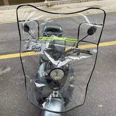 Motorcycle front windshield | rain windshield four seasons - black-u-shaped-pocket-windshield