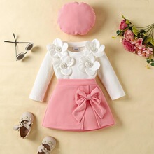 D 19122 Baby's Floral Bow Outfit ��ͯ��������Y���b