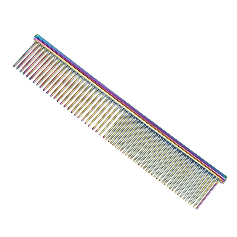 Suministros para mascotas Amazon nuevo flotante depilación peine para mascotas galvanoplastia peine de acero inoxidable peine de afeitar