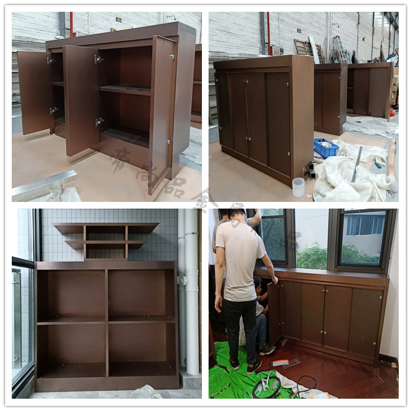 不锈钢书柜置物柜展示柜钢板柜金属展示柜不锈钢装饰电视壁龛