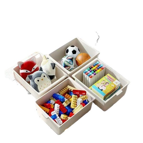 Children's toy storage rack, multi-layer living room toy bookshelf, two-in-one storage cart, kindergarten storage