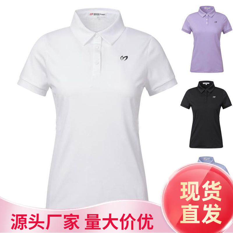 2023 Golf Apparel Women's Short Sleeve Sweat-Wicking Breathable T-Shirt Slim Fit Top Polo Shirt Breathable and Sweat-Wicking