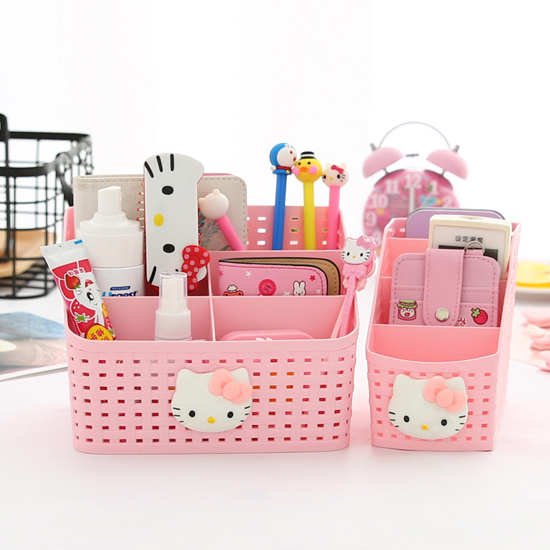 Girl Heart Plastic Desktop Storing Box Home bedroom dressing…