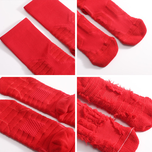 Adult training basketball socks, men's sports socks, college students' trendy high-top stockings, thickened elite towel bottom manufacturers