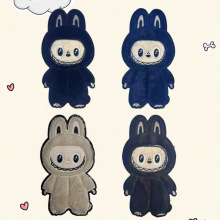 可爱绒毛拉布布labubu绒布绣花章电脑刺绣布贴服装缝补辅料补丁贴