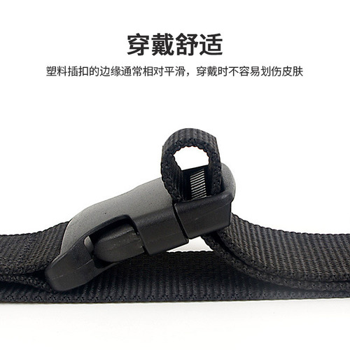 Multifunctional nylon outdoor belt men's tactical military training plastic buckle can pass security inspection pants belt wholesale for women