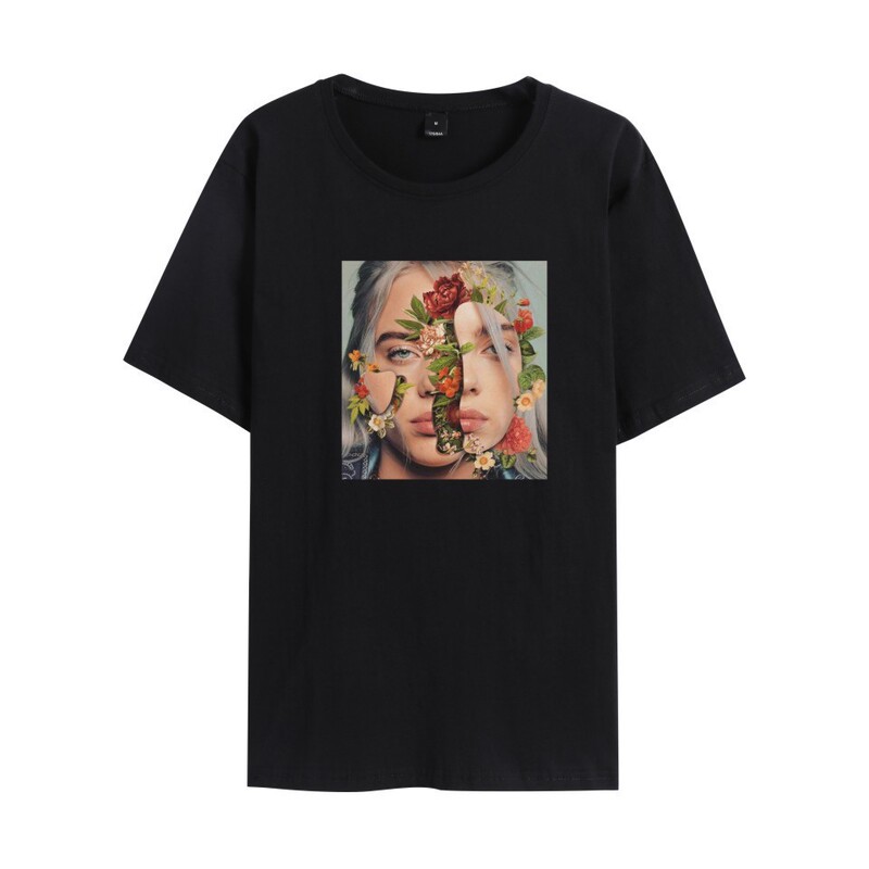 Billie Eilish Billie Eilish summer tide card pullover short sleeve blouse manufacturers direct