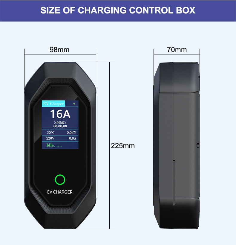 European standard TYPE2 charging station 7KW portable charging gun for Tesla and AITO new energy vehicles