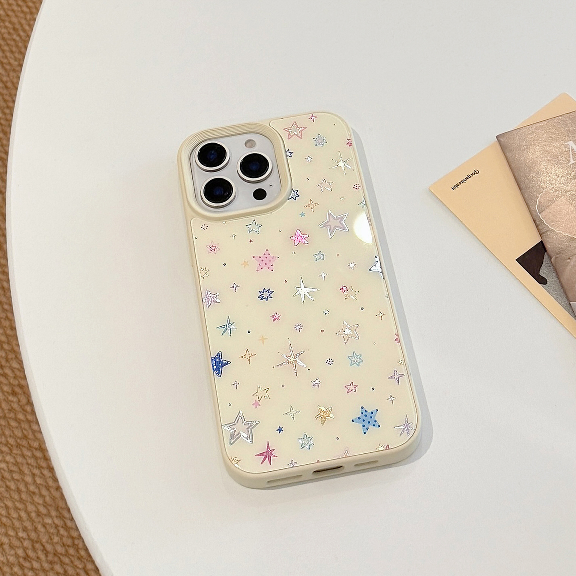 Protective Phone Case With Gilt Colorful Stars For Iphone Models_voghion.com