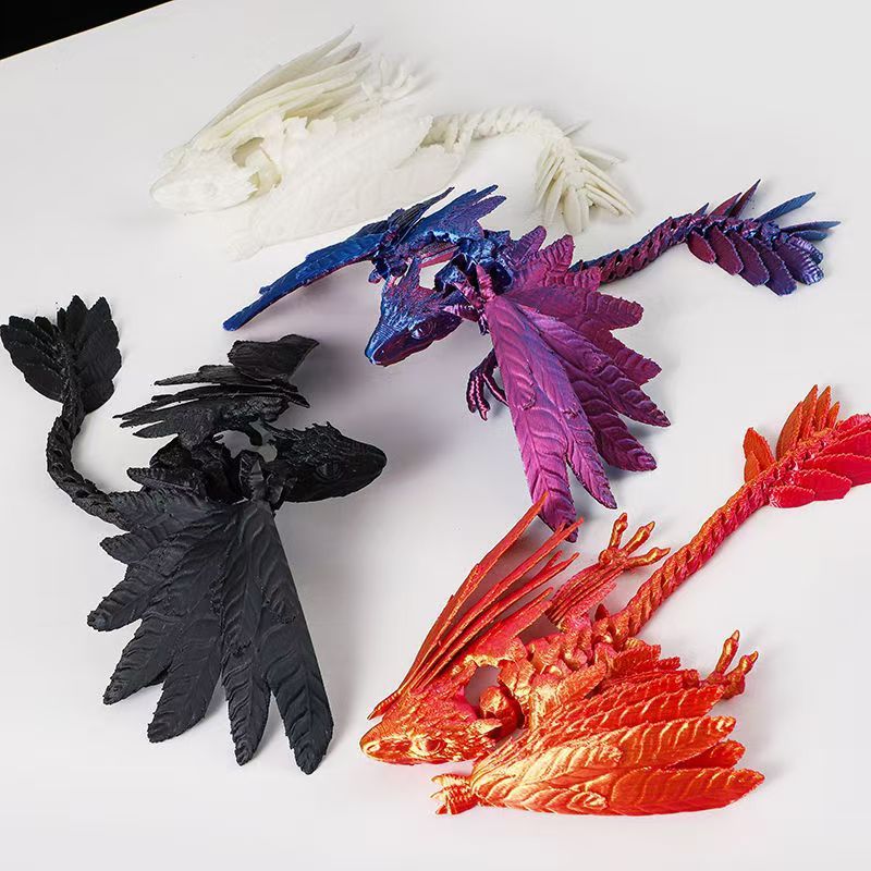 3D打印始祖鸟祖龙羽毛飞龙关节可动仿真儿童玩具摆件网红创意跨境|undefined