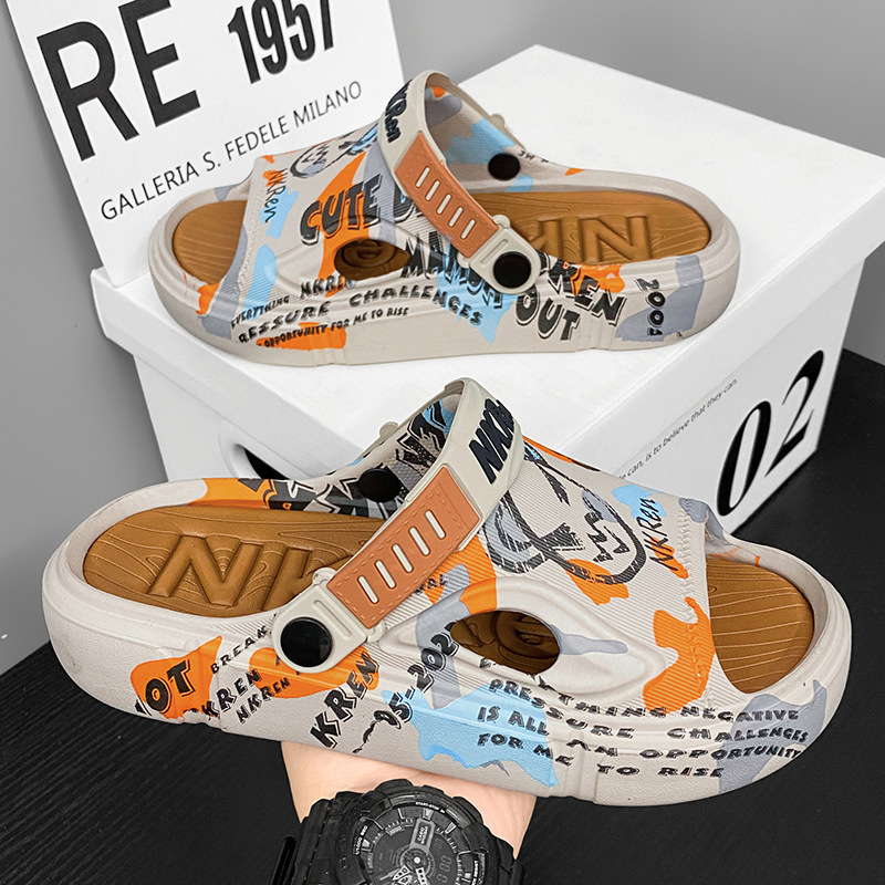 Zapatillas transfronterizas de tamaño grande para hombres de verano, deportivo de ocio para conducir, sandalias para hombres, sandalinas de arena frías.