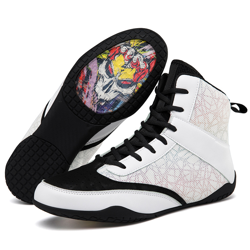 Cross-Border Large Size Men's Boxing Shoes Fighting Non-Slip Lightweight Sanda Training Shoes Fighting Shoes Professional Competition Women's Shoes