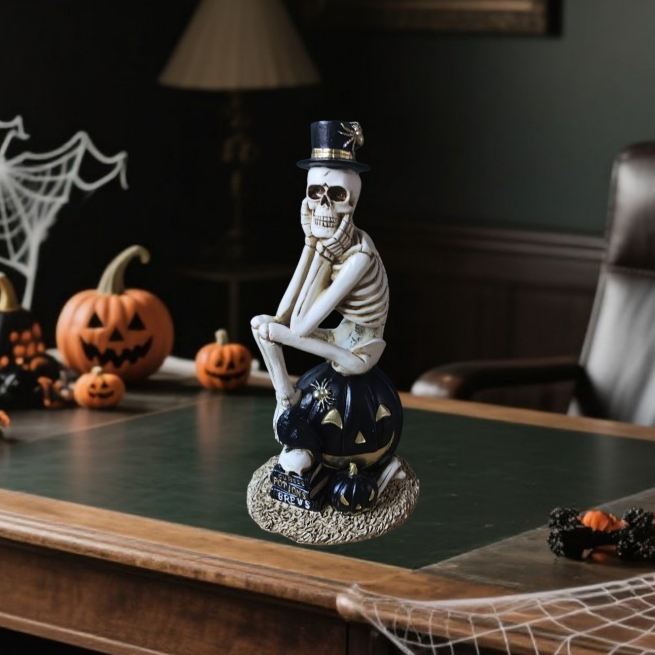 Halloween goblins cabeza calabaza decoración fiesta decoración resina transfronteriza Amazon mayorista