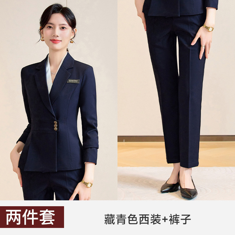 西装套装女时尚气质高端职业装正装西服珠宝店酒店经理前台工作服|undefined