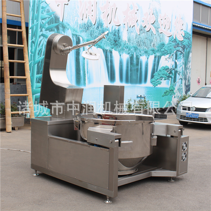 炒海鲜酱的机器设备 酱料搅拌炒制锅 大型炒酱锅