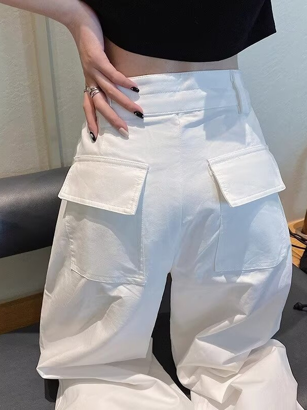 アメリカのワイドレギンスのカジュアルなズボンの大きいサイズの婦人服の春と秋の新型のハイウエストはゆったりしていて、やせています。|undefined
