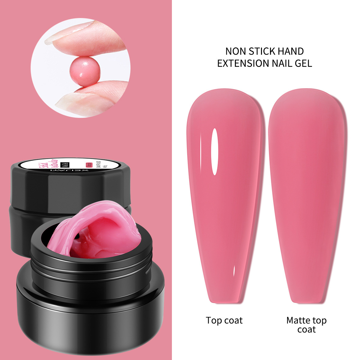 Gel Sólido Esculpible para Extensión de Uñas Fórmula No Pegajosa