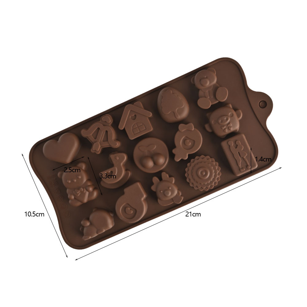 Molde de Silicona para Chocolate DIY, Multiuso con Formas de Dibujos Animados para Repostería