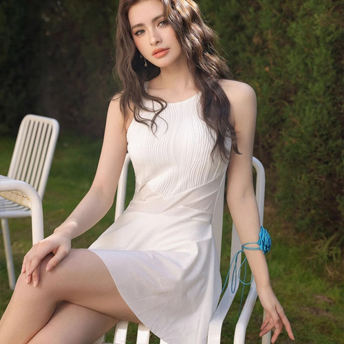 2024 New Style One-Piece Swimsuit for Women, Conservative and Fat Girl, Concealing Belly, Slimming, High-Grade White Water Park 